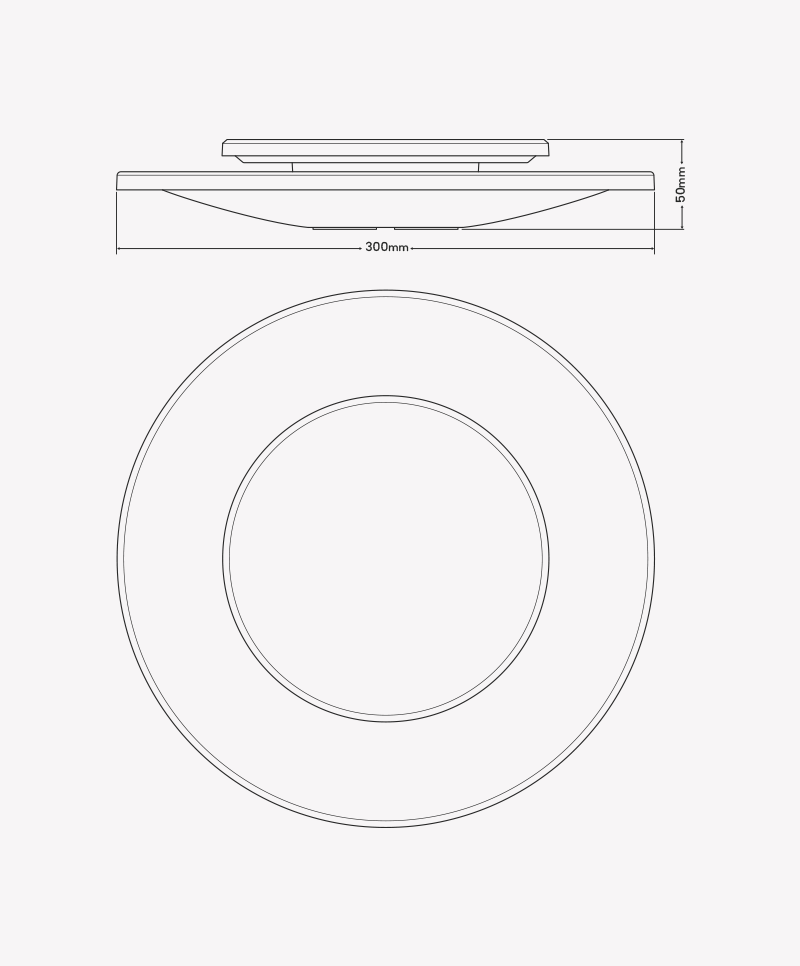Arandela Opus Eclipse 12 watts 3000K 100° IP65 Branco 300x300x50mm OPS 35147 



