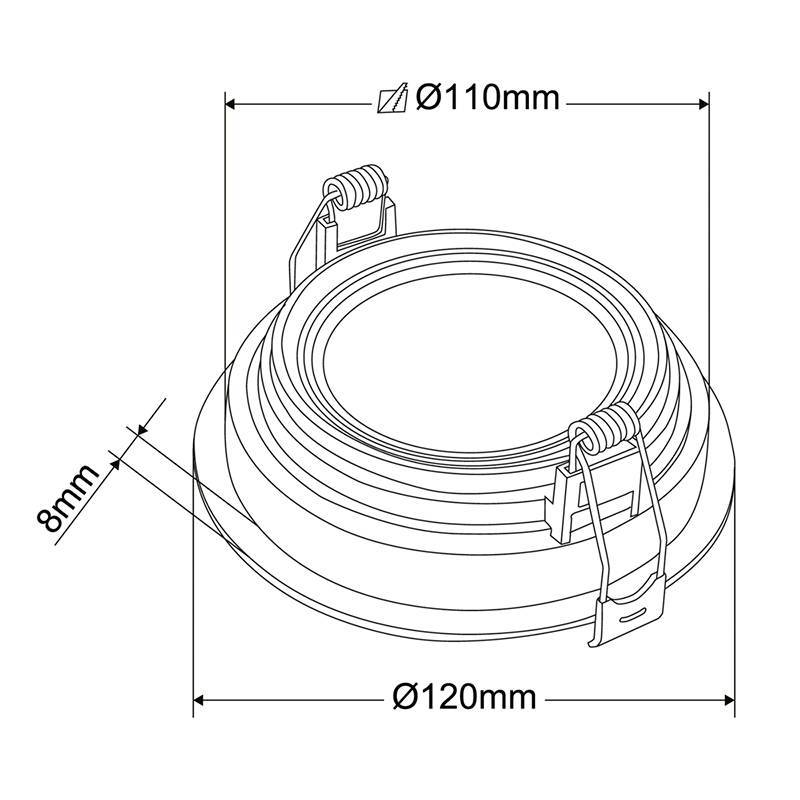 Spot Embutir Nordecor Loyo Redondo 1L AR70 Branco Ø120x15mm 6940