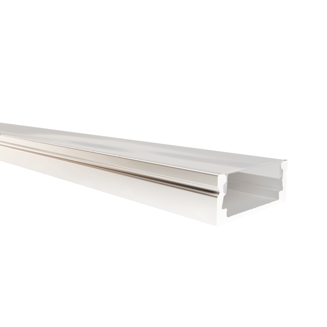 Perfil Sobrepor Alpertone Dileta Slim 15x7mm Barra 2 Metros Branco 202B2L