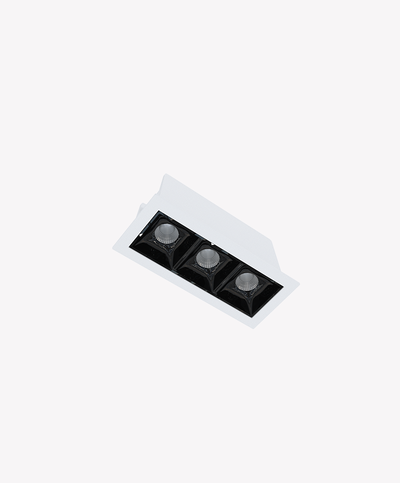 Spot Embutir Opus LED Soul 6 watts 2700K IRC90 30° IP20 105x45x50mm Branco Fundo Preto OPS 87760