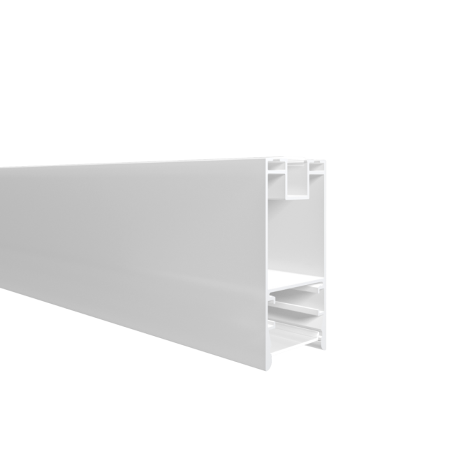 Perfil Sobrepor Alpertone Dual 80x38mm Barra 2 Metros Branco 038B2T