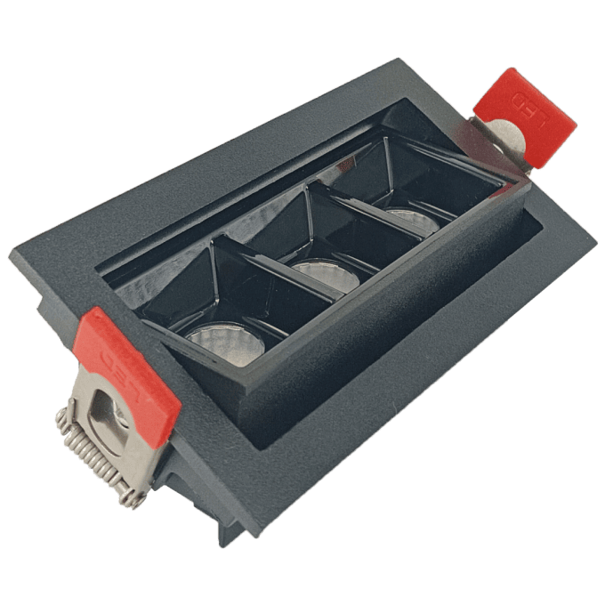Embutido Alpertone Downlight Durell Articulado 6 watts 36° Preto IRC90 Bivolt 97x45x32mm 011561/011562