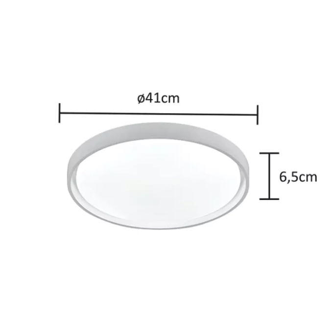 Plafon Hevvy Montana Redondo Branco 24 watts 3000K 4000K E 6000K Ø410mm LY-8762M BC+BC