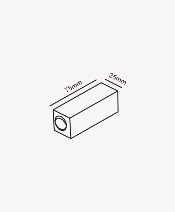 Arandela Opus Minima 3 watts 3000K 60° Preto 75x25mm OPS 86480




