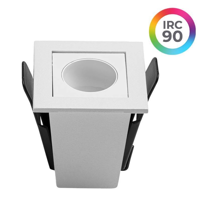 Embutido Nordecor Downlight Powerus Branco 2 watts 3000K IRC90 35° Bivolt 46x46x52mm 6727