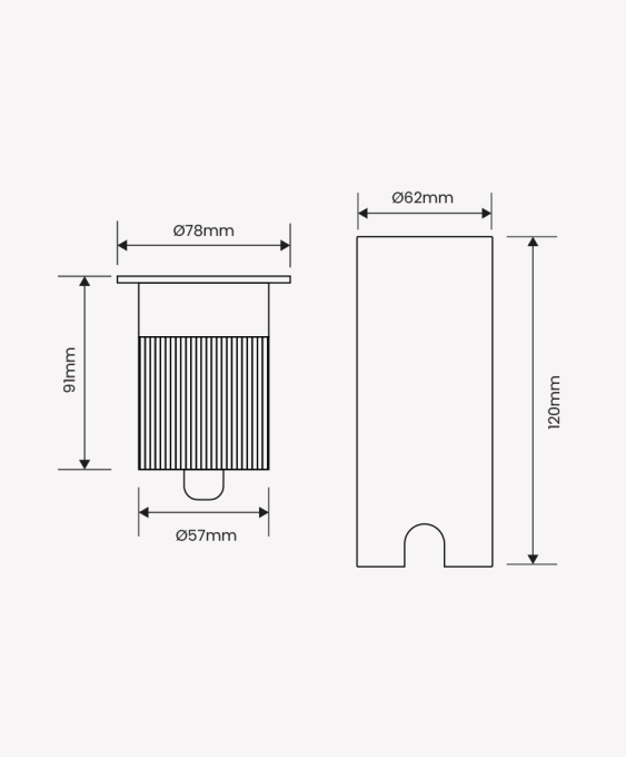 Embutido Solo Opus LED 10 watts 2700K 30° Preto IP67 Ø78x91mm OPS 33600

