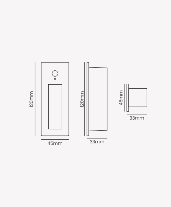 Balizador Opus Guardian com Sensor 3 watts 3000K 100° IP65 IRC90 Branco 45x45x120mm OPS 88644



