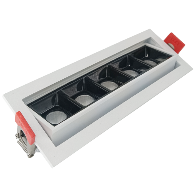 Embutido Alpertone Downlight Durell Articulado 10 watts 36° Branco/Preto IRC90 Bivolt 150x45x32mm 011571/011572