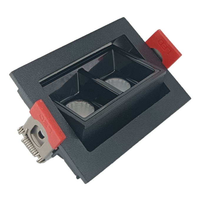 Embutido Alpertone Downlight Durell Articulado 4 watts 36° Preto IRC90 Bivolt 70x45x32mm 011549/011550