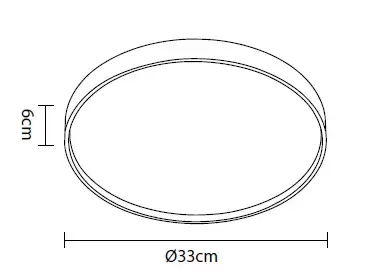 Plafon Hevvy Led Toronto Branco c/ Dourado 24 watts 3000K 4000K 6000K 330mm LY-8798AM BC+DR