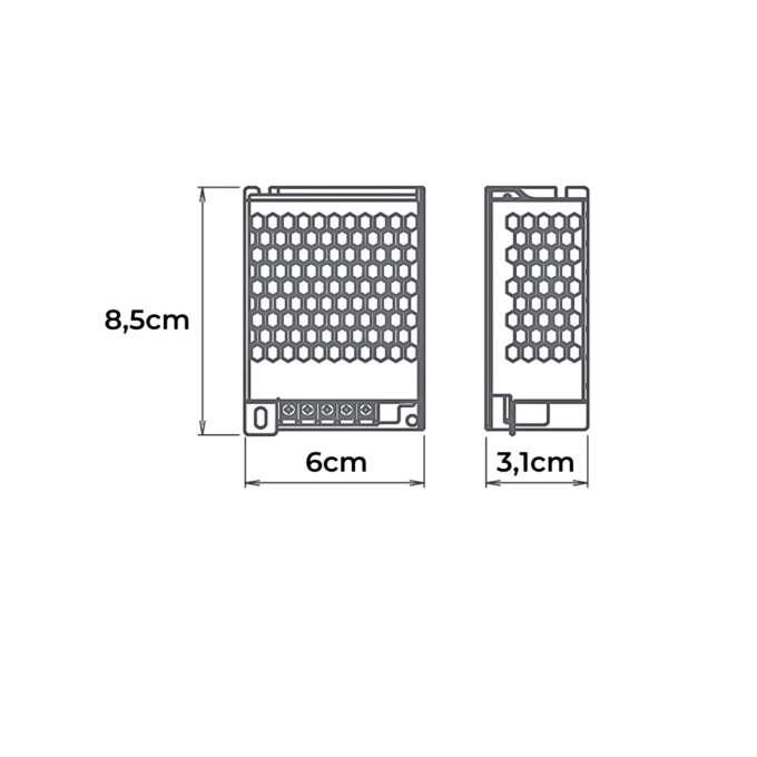 Fonte 12V Stella Colméia 1,6A 20 watts IP20 Bivolt 85x60x30mm STH21891