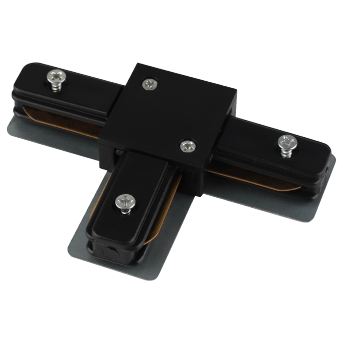 Conector T de Sobrepor Alpertone para Trilho Vision Preto 0531