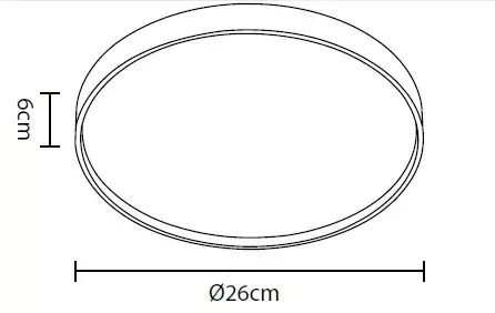 Plafon Hevvy Led Toronto Branco c/ Dourado 18 watts 3000K 4000K 6000K 260mm LY-8798AS BC+DR
