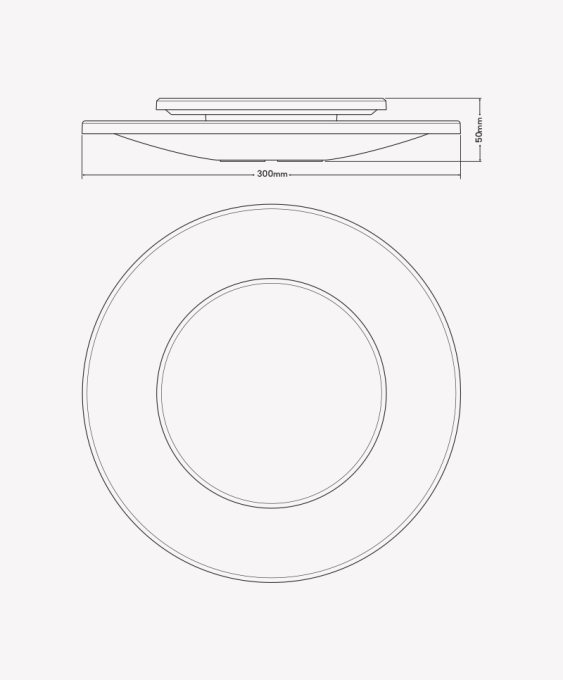 Arandela Opus Eclipse 12 watts 3000K 100° IP65 Branco 300x300x50mm OPS 35147 



