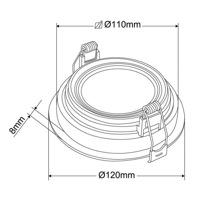 Spot Embutir Nordecor Loyo Redondo 1L AR70 Branco Ø120x15mm 6940