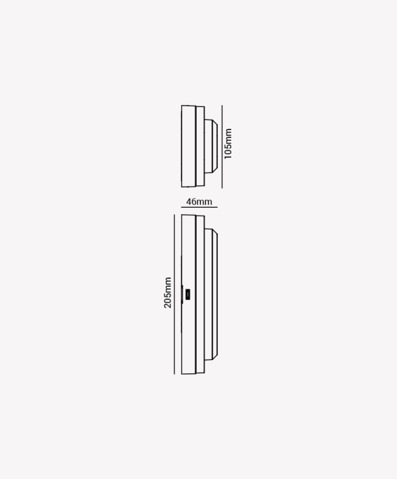 Arandela Opus Brick 12 watts 3000K 250° IP65 Preto 105x205x46mm OPS 84806



