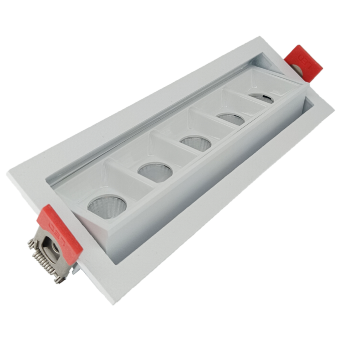 Embutido Alpertone Downlight Durell Articulado 10 watts 36° Branco IRC90 Bivolt 150x45x32mm 011570/011571