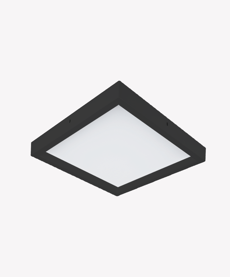 Painel Recuado Sobrepor Opus LED Preto 282x282mm 24 watts 4000K OPS 87371