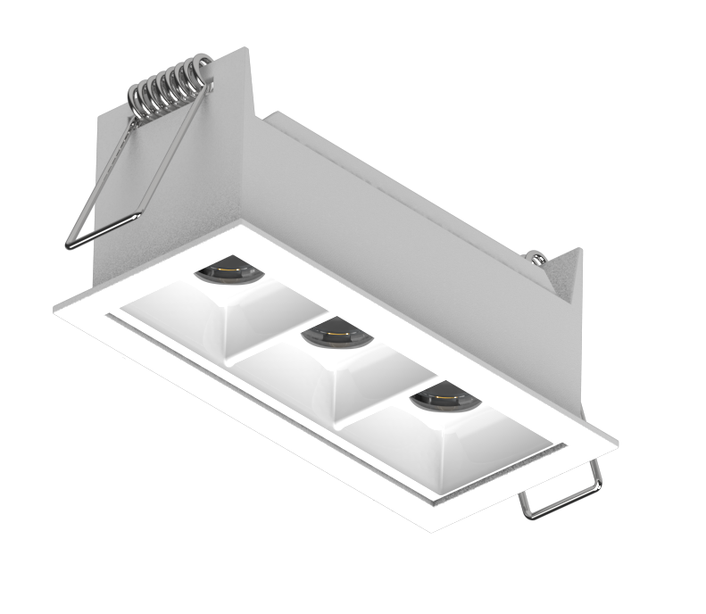 Luminária Powerlume Embutir Alumínio 7 watts 36° 12V IP40 42x92mm DOTEMB-7W