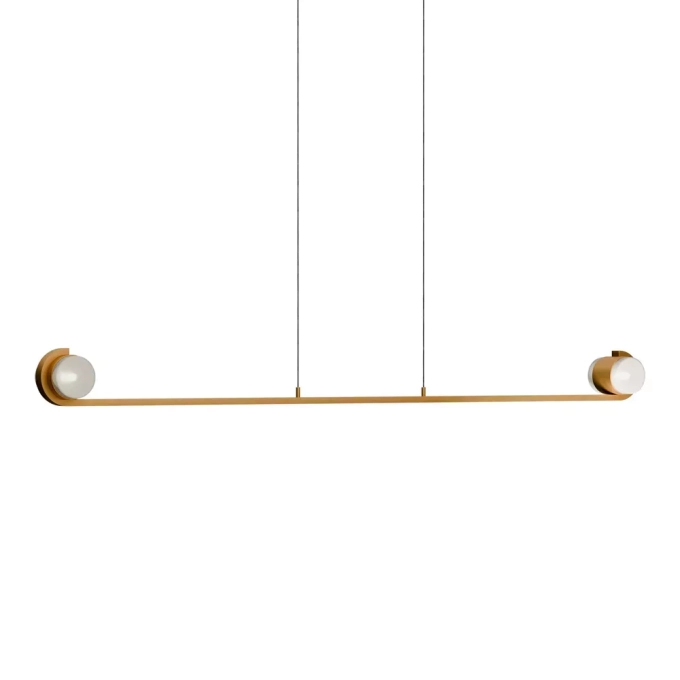 Pendente Usina Bello Curva Superior 28 watts 3000K 1400X100X110mm 52091 By Tiago Curioni
