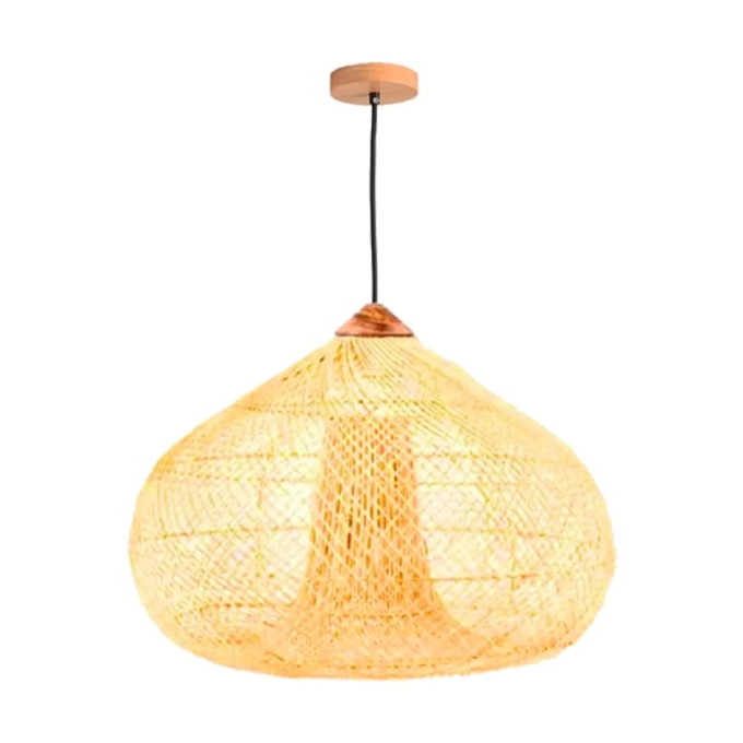 Pendente Skylight Ôtaki Rattan 1L E27 Ø800x700mm Cabo 3 metros SKY-4110