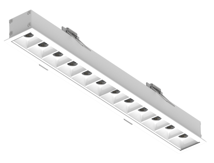 Luminária Powerlume Embutir Alumínio 20 watts 36° 12V IP40 42x330mm DOTEMB-20W