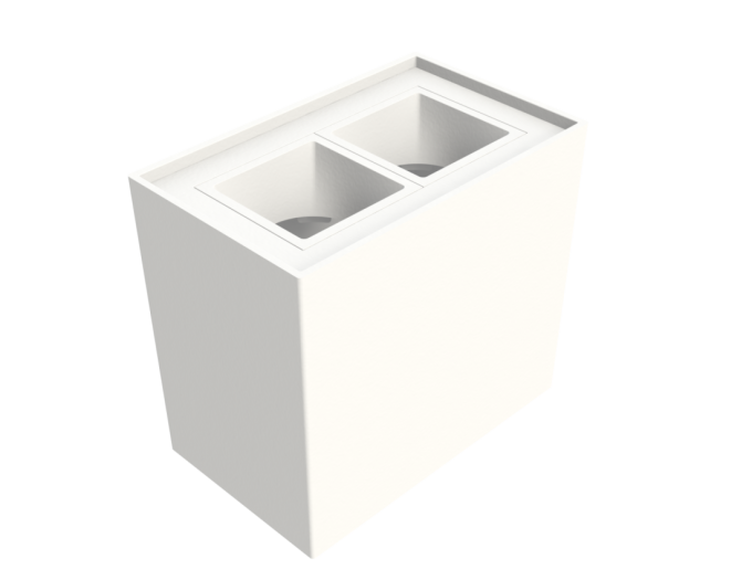 Plafon Moon Linea MR11 2 Focos Branco 3L MR11 (Mini Dicróica) 1062115 