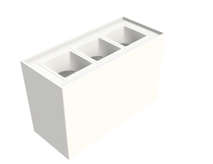 Plafon Moon Linea MR11 3 Focos Branco 3L MR11 (Mini Dicróica) 1062118 