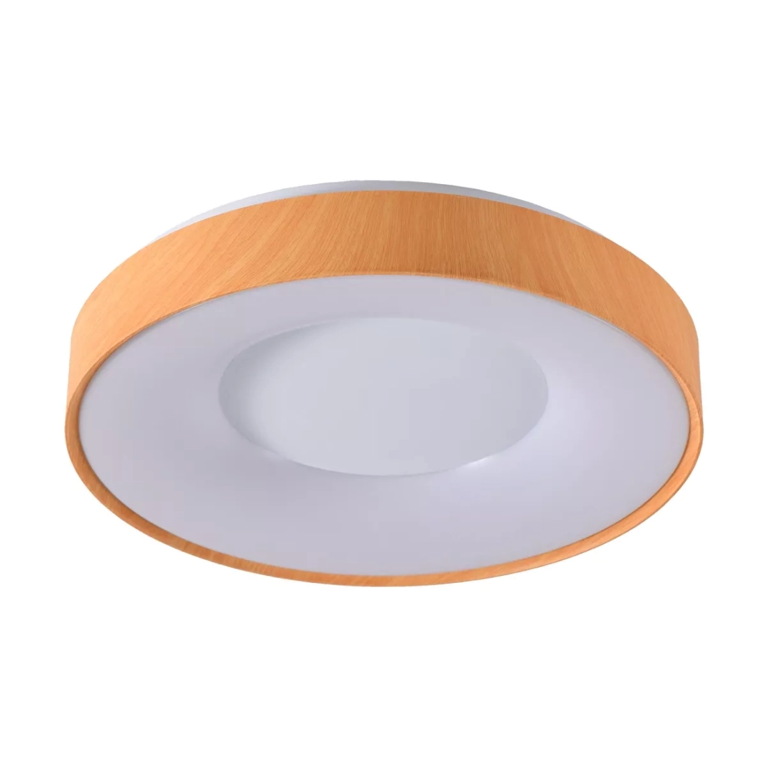 Plafon Skylight Edge Madeira e Branco 36 watts 3000K Bivolt Ø500mm SKY-4082R5-MA