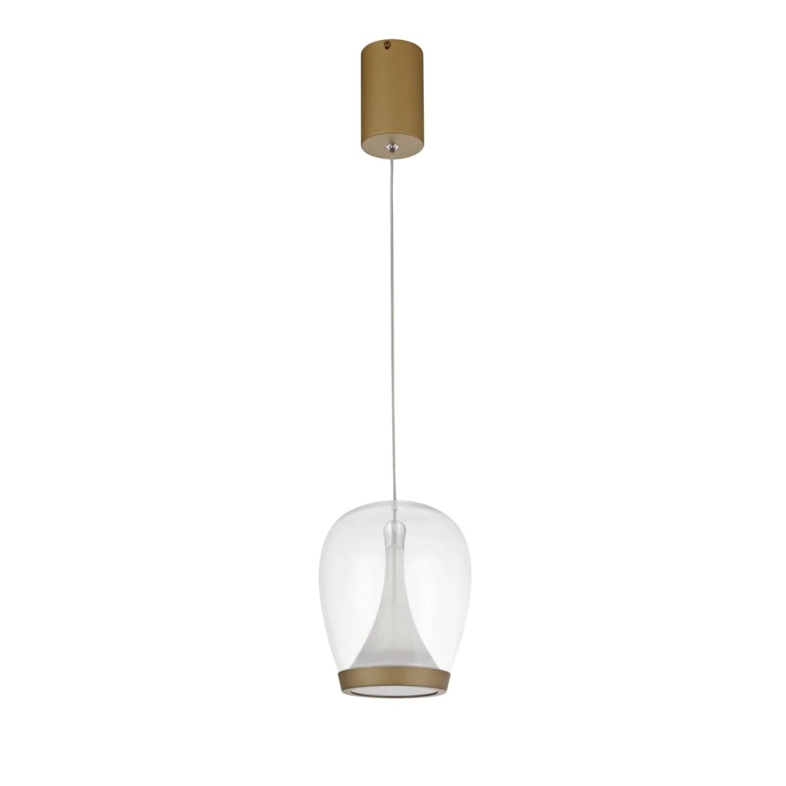 Pendente Casual Light Studioluce Zug Transparente e Oliva II 15 watts 2700K Ø180x220mm PD1893OL