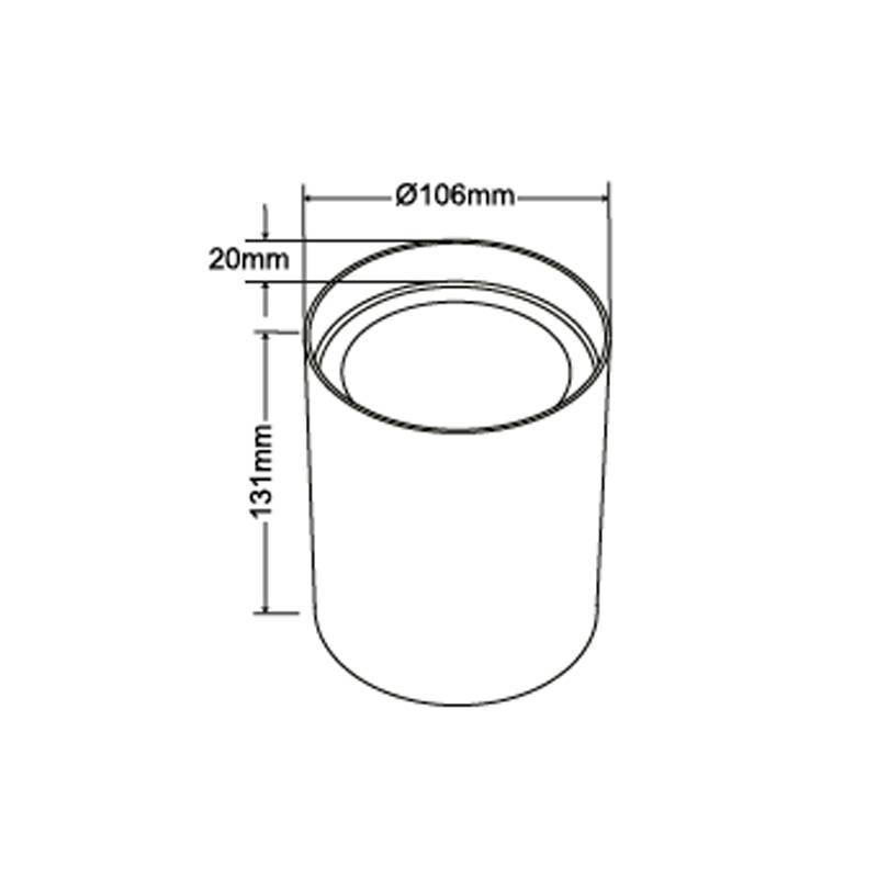 Spot Sobrepor Nordecor Loyo Redondo 1L PAR20 Branco Ø106x131mm 6948