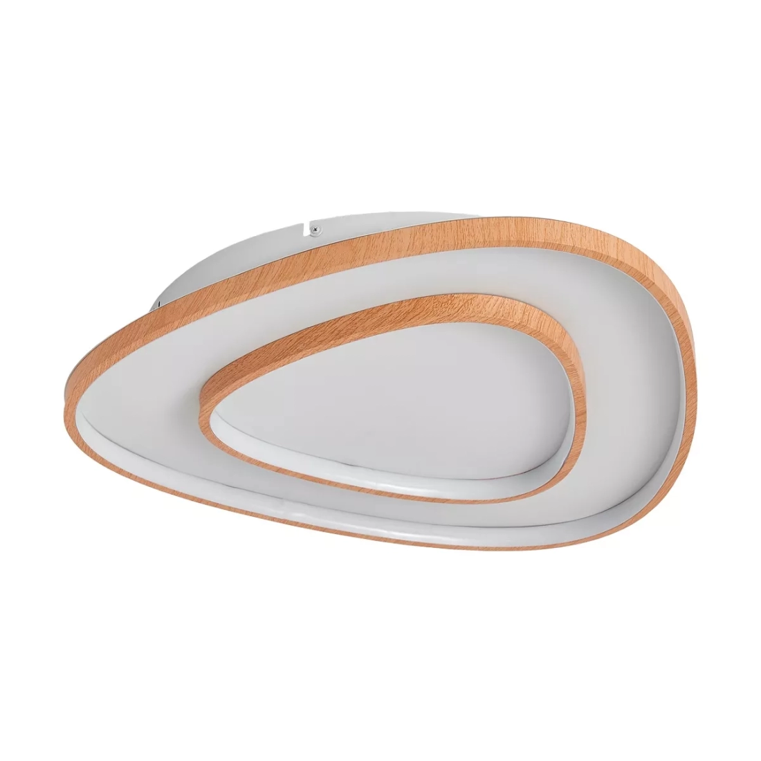 Plafon Skylight Oreo Madeira e Branco 35 watts 3000K Bivolt 530mm SKY-4101
