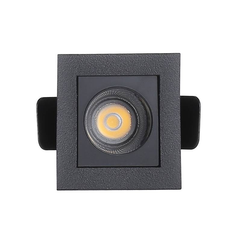 Embutido Nordecor Downlight Powerus Preto 2 watts 4000K IRC90 15° Bivolt 46x46x52mm 6781