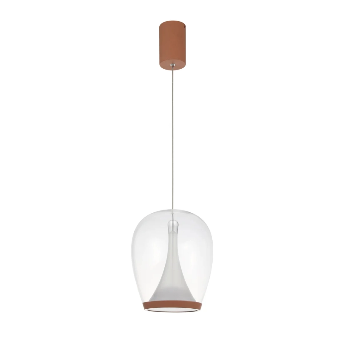 Pendente Casual Light Studioluce Zug Transparente e Falesia II 20 watts 2700K Ø180x220mm PD1894RF