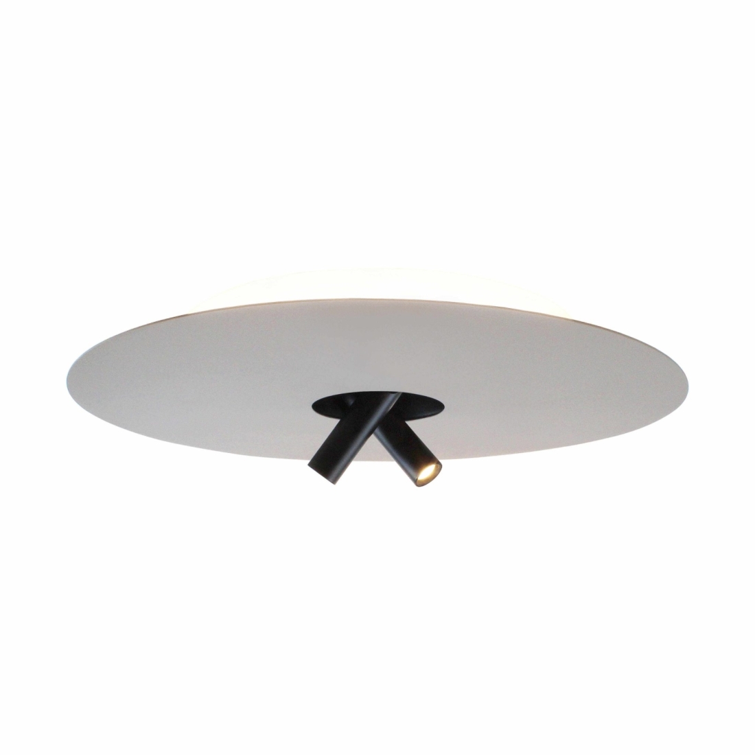 Plafon Newline Galileo 25,36 watts 2700K Branco com Spots Preto Ø500x135mm Bivolt PL02008LED27