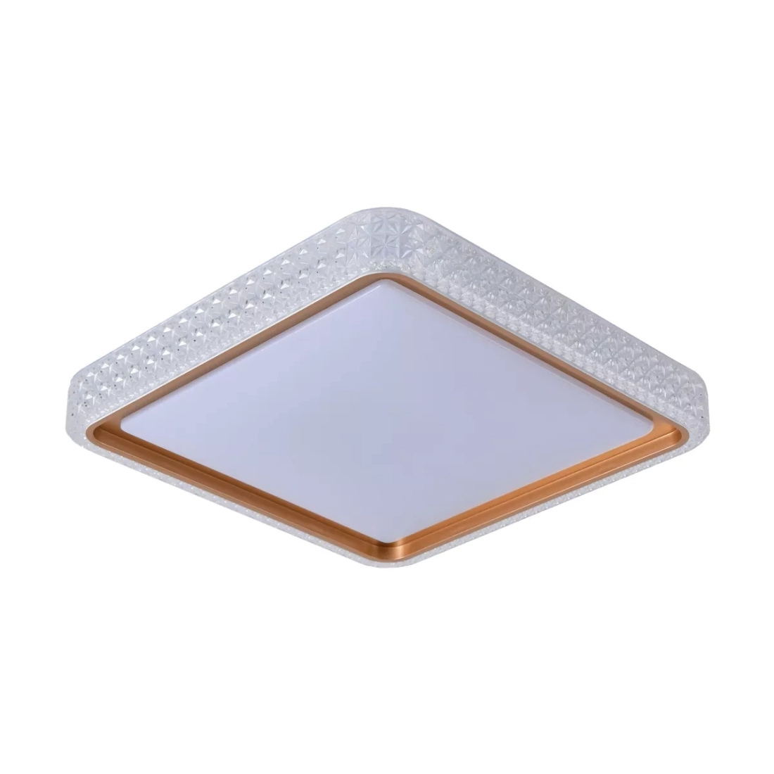 Plafon Skylight Queenstown Dourado, Branco e Acrílico 36 watts 3000K Bivolt 500x500x53mm SKY-4079DO