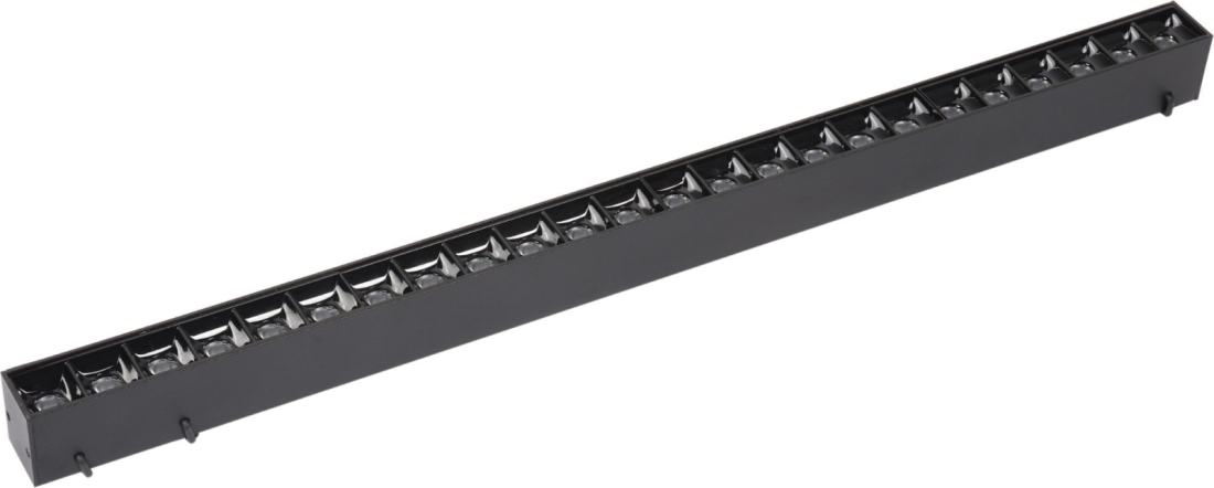 Módulo Studioluce Linear Pontual Slack Preto 24 watts 2700K 48V 642x40x45mm ML1950PT
