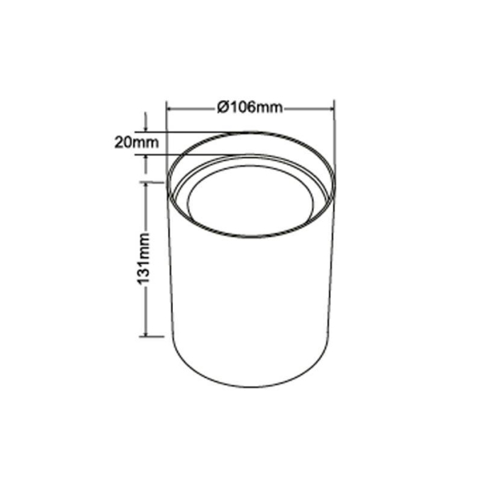 Spot Sobrepor Nordecor Loyo Redondo 1L PAR20 Branco Ø106x131mm 6948
