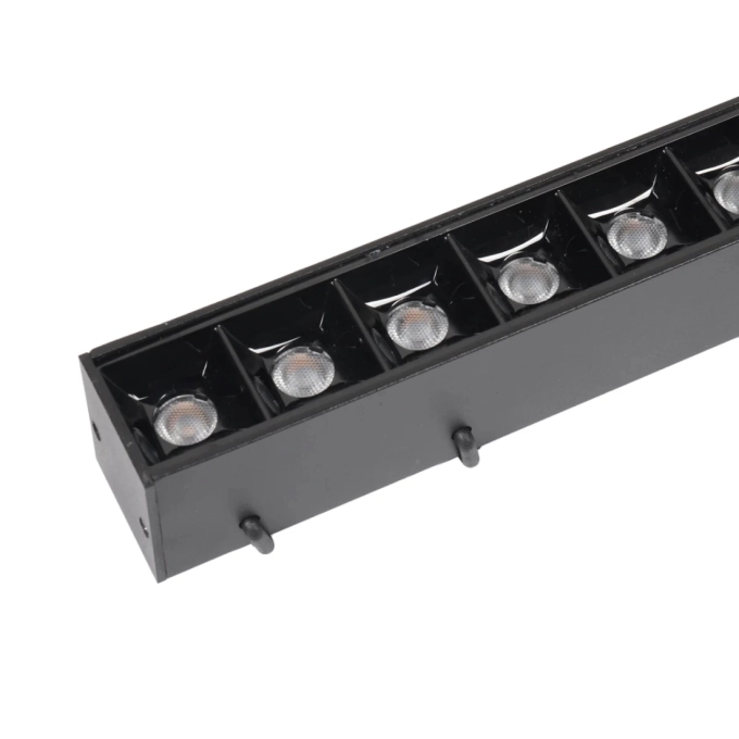 Módulo Studioluce Linear Pontual Slack Preto 24 watts 2700K 48V 642x40x45mm ML1950PT