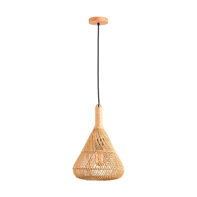 Pendente Skylight Ôtaki Rattan 1L E27 Ø250x350mm Cabo 3 metros SKY-4053