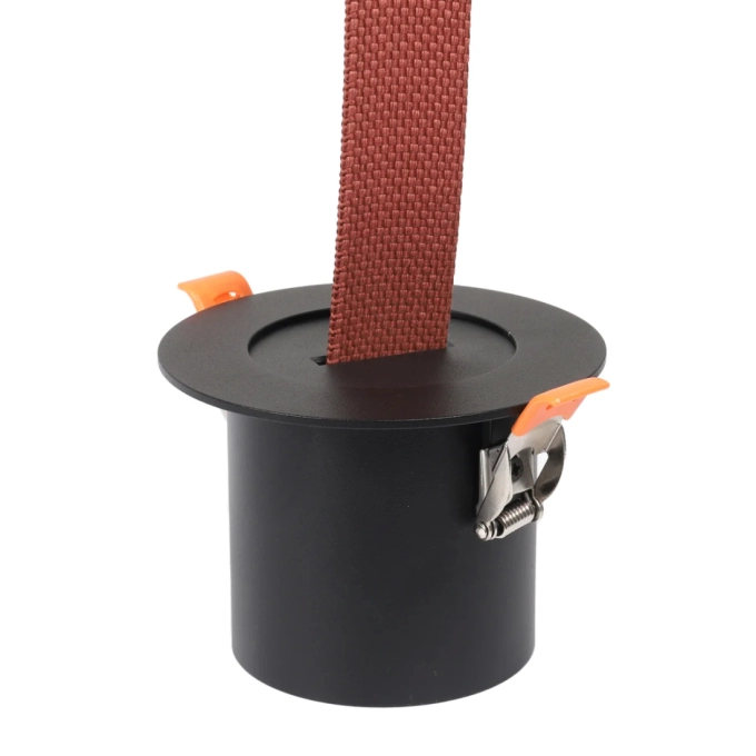 Canopla Studioluce Sobrepor Alimentadora Slack para Driver Preto Ø100x72mm AC1960PT