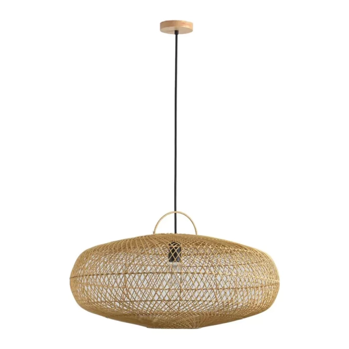 Pendente Skylight Ôtaki Rattan 1L E27 Ø600mm Cabo 3 metros SKY-4047M