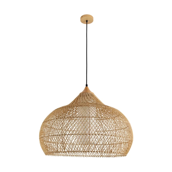 Pendente Skylight Ôtaki Rattan 1L E27 Ø600x400mm Cabo 3 metros SKY-4054