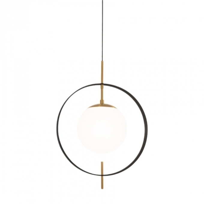 Pendente TKS Ring Globo Leitoso Ø200mm 1L E27 360x200x2000mm 1973
