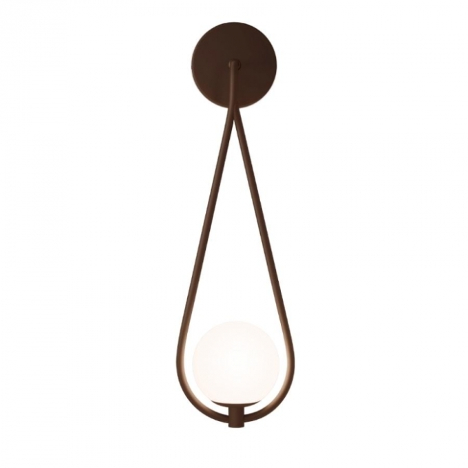 Arandela TKS Maron Globo Leitoso Ø100mm 1L G9 140x135x480mm 1699