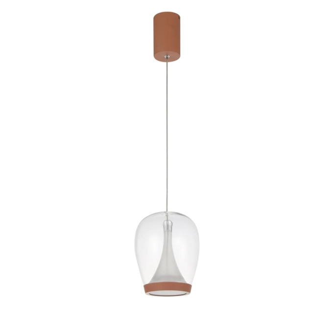 Pendente Casual Light Studioluce Zug Transparente e Falesia II 15 watts 2700K Ø180x220mm PD1893RF