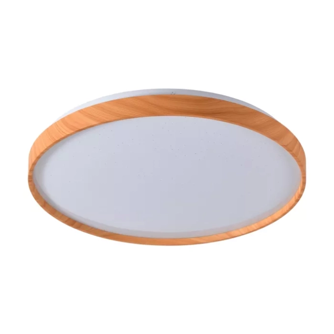 Plafon Skylight Edge Madeira e Branco 36 watts 3000K Bivolt Ø500mm SKY-4083R5-MA