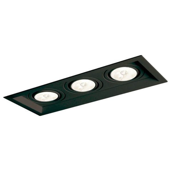 Embutido Direcional Newline Recuado II 3L PAR30 PRETO 179x469x120mm IN51363

