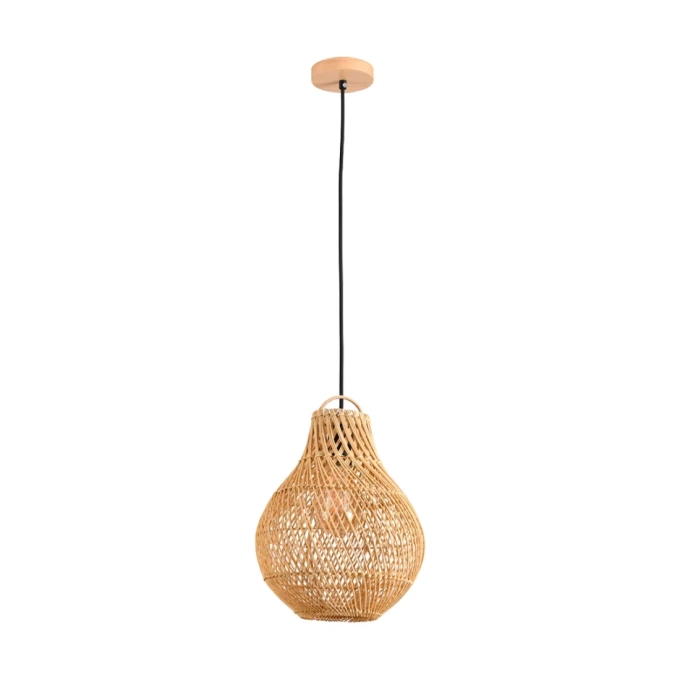 Pendente Skylight Ôtaki Rattan 1L E27 Ø250x300mm Cabo 3 metros SKY-4066