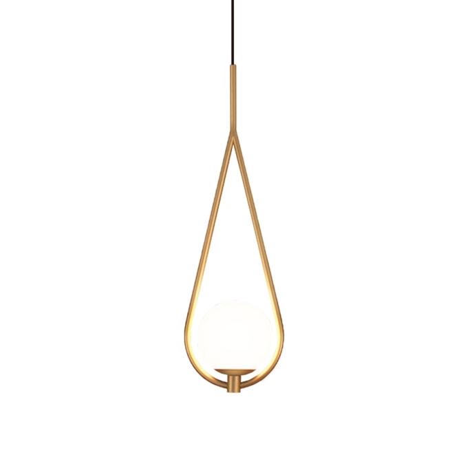 Pendente TKS Maron Globo Leitoso Ø100mm 1L G9 100x140x2000mm 1715